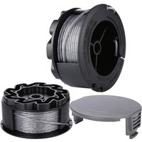 Spule Linie für BOSCH UniversalGrassCut Rasentrimmer 18 18-26 18-260 F016800570 mit Abdeckung (2 stück) von MISSDONG