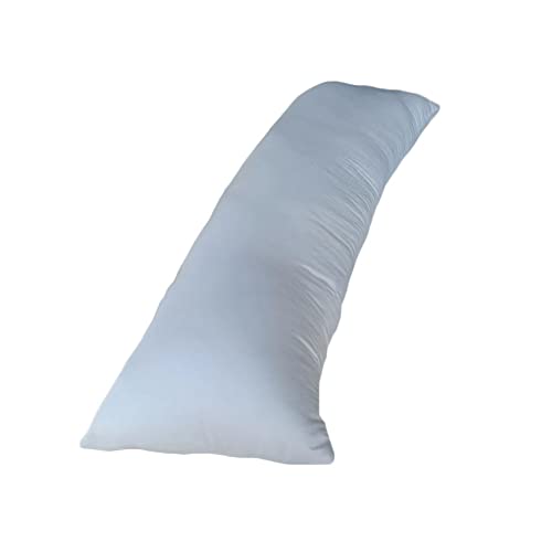 MISSMAO Seitenschläferkissen - Langes Kissen für Seitenschläfer - Body Pillow - Körperkissen mit Füllung Weiche Kissenfüllung Kissen für Bett,Weiss,50X160cm(1800g) von MISSMAO