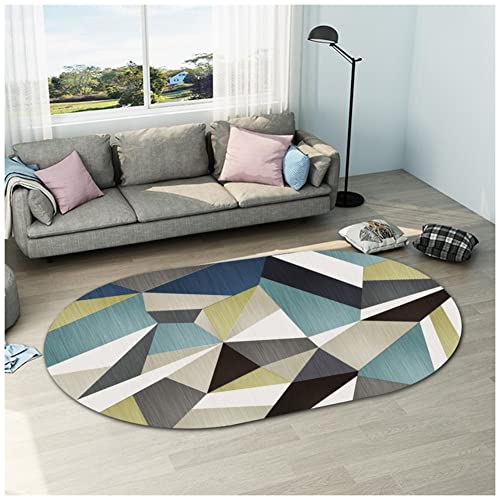 MISSMAO Wohnzimmer Teppich Samtweich Bunt Modern Geometrisch Mehrfarbig Farbenfroh Bereich Teppiche Bettvorleger Sofa Matte für Nachttisch Wohnzimmer Schlafzimmer,7,60x90cm von MISSMAO