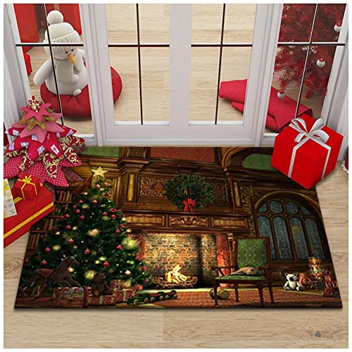 Weihnachtsteppich Matten, Weihnachtsfußmatten Heim Tür Fußmatten, Gedruckt Teppich, Rutschfeste Fußmatte Weihnachtsmuster, für Schlafzimmer, Flur Wohnzimmer Boden, Küche Badezimmer Teppich,26,80x120 Weihnachtsteppich Matten, Weihnachtsfußmatten Heim Tür Fußmatten, Gedruckt Teppich, Rutschfeste Fußmatte Weihnachtsmuster, für Schlafzimmer, Flur Wohnzimmer Boden, Küche Badezimmer Teppich,26,80x120 von MISSMAO