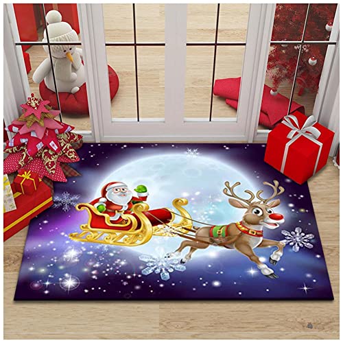 Weihnachtsteppich Matten, Weihnachtsfußmatten Heim Tür Fußmatten, Gedruckt Teppich, Rutschfeste Fußmatte Weihnachtsmuster, für Schlafzimmer, Flur Wohnzimmer Boden, Küche Badezimmer Teppich,11,60x90 Weihnachtsteppich Matten, Weihnachtsfußmatten Heim Tür Fußmatten, Gedruckt Teppich, Rutschfeste Fußmatte Weihnachtsmuster, für Schlafzimmer, Flur Wohnzimmer Boden, Küche Badezimmer Teppich,11,60x90 von MISSMAO