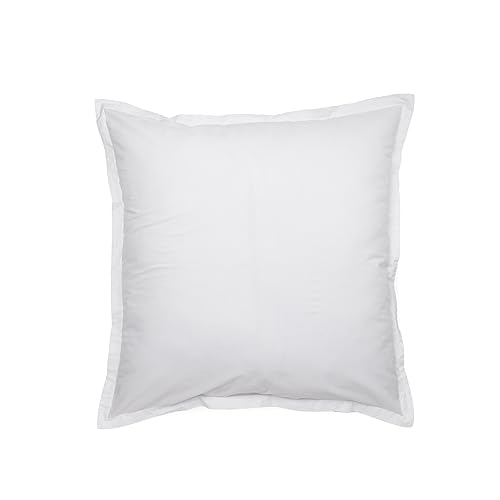 Missuna - Kopfkissenbezug 2er Set - Weiß - 100% Bio-Baumwolle Perkal | Größe 65x65 cm| Kissenhülle - Kissenbezug - Bettwäsche | Hergestellt in Portugal von MISSUNA