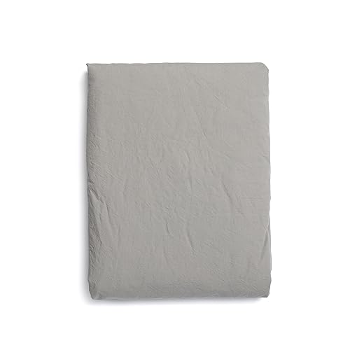 Missuna - Spannbettlaken, Bett 180 cm - Grau - 100% Bio-Baumwolle Perkal | Größe 180x200 cm| Bettuch - Spannbetttuch - Leintuch - Bettwäsche | Hergestellt in Portugal von MISSUNA