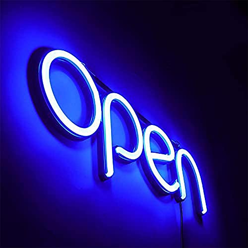 MISUMOR Leuchtschilder Open Schild Led,LED Neonschild für Restaurant, Bar, Geschäft, Shop,Nachtclub, Open Sign wand LED Nachtlichter Mit mehreren Blinkmodi, Ideal 24 V/1 A Stromversorgung von MISUMOR