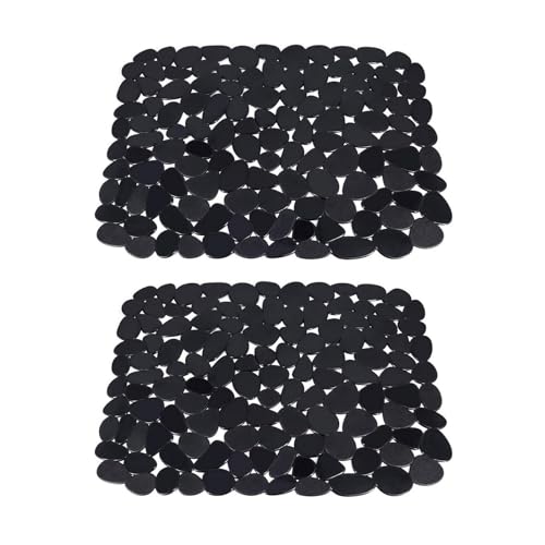 2er Set Home Weich-PVC Spülbeckenmatten Spüle Netz Geschirr Abtropfmatte Spülbecken Zubehör PVC Geeignet zum Trocknen von Geschirr von MISUVRSE