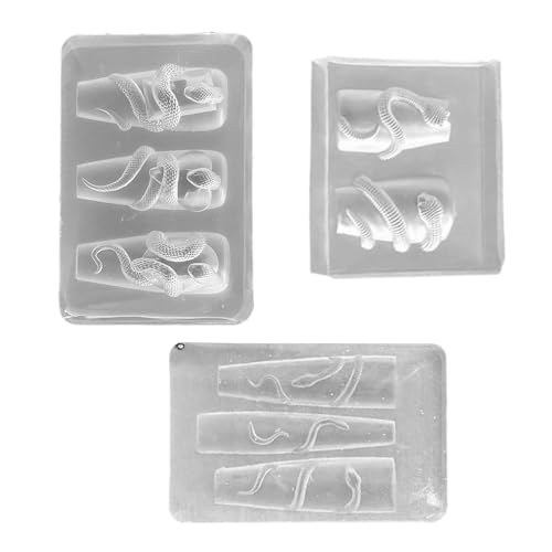 3propes Robuste Silikonnägelformen Mit Detaillierten Schlangenmustern Kunstwerkzeuge Für Kunstkreationen Schlangengeformte Nagel Glitzer Einbettungsform 3propes Robuste Silikonnägelformen Mit Detaillierten Schlangenmustern Kunstwerkzeuge Für Kunstkreationen Schlangengeformte Nagel Glitzer Einbettungsform von MISUVRSE