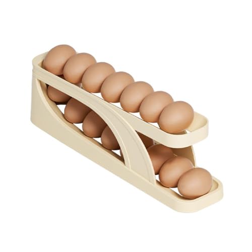 MISUVRSE Automatische Roll-Eier Aufbewahrungsbox Kunststoff Aufbewahrungsbehälter Küche Kühlschrank Lagerung Organisation Eier Halter Eier Korb Kühlschrank Eier Rack von MISUVRSE