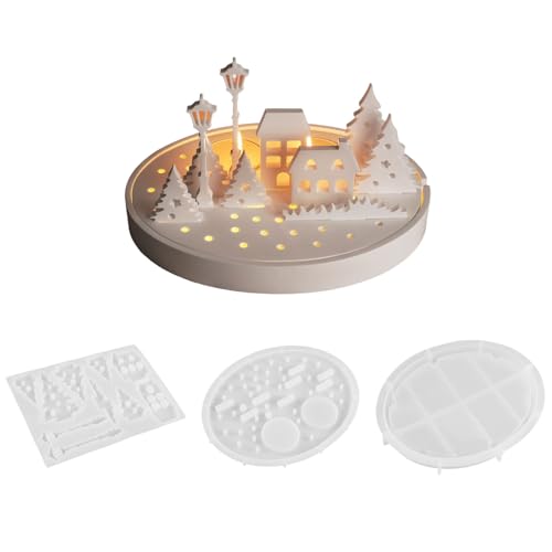 Flexible Silikonform Set Für Handwerk Von Straßenszenen Kerzenhalter Und Nachtlichter Mit Bäumen Und Häusern Designs Künstlerische Atmosphäre Flexible Silikonform Set Für Handwerk Von Straßenszenen Kerzenhalter Und Nachtlichter Mit Bäumen Und Häusern Designs Künstlerische Atmosphäre von MISUVRSE