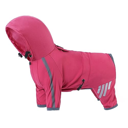 Hund Regenmäntel Haustier Kapuze 4ly Regenweiche Reflektierende Wäschebatkapoze Hautfreundliche Regenywegeversorgung Verstellbar Reflektierende Regenbekleidung Mit von MISUVRSE