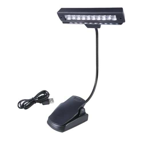 Klemmleuchte Mit 10 LEDs Zum Lesen USB Und AA Batterie Kompatibel Kaltweiße Beleuchtung von MISUVRSE