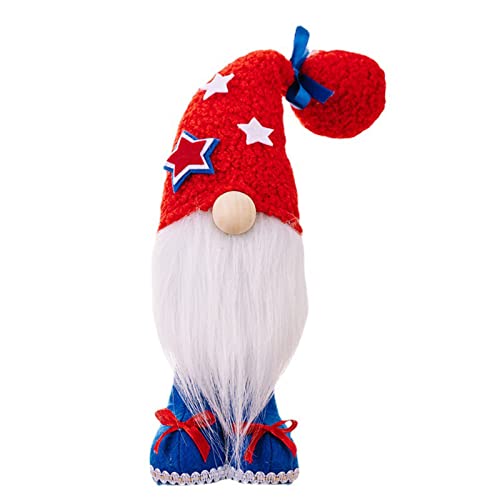 MISUVRSE 4. Juli Patriotische Tomtes Für Amerikanische Unabhängigkeitstag Geschenkgedenktag Gesichtliche Dolle Tiered Tablett Dekoration Patriotische von MISUVRSE