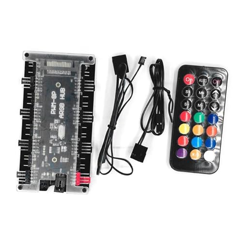 MISUVRSE ARGB Lüfter Hubs Mit Kabellosem 8-PWM Lüfter Und 8 ARGB Anschlüssen Für Verbesserte Kühlleistung von MISUVRSE