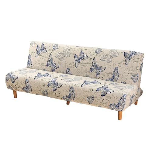MISUVRSE Armlose Futon-Schonbezüge, Stretch, zusammenklappbar, platzsparend, weicher Stoff, Couch für Komfort zu Hause von MISUVRSE