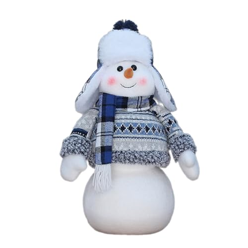 MISUVRSE Ausgestopfte Spielzeug Santa Snowman Figurines Weihnachtsschmuck Home Decor Stilvolle Weihnachtsdekorationen Geschenk Bearer Handgefertigt Santa FOLGED Toy Forxmas von MISUVRSE