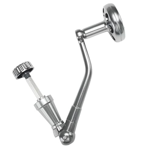 MISUVRSE Rotierende Rollengriff Arm Grip Aluminiumlegierung Rollen Stromknopf Angelzubehör Rotierende Griffgierhaut von MISUVRSE