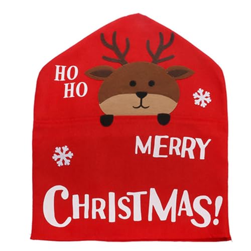 MISUVRSE Stuhl Cover Weihnachtsfeier Holiday Festival Süßes Cartoon Dining Covers Santa Back Forxmas Slippcover von MISUVRSE