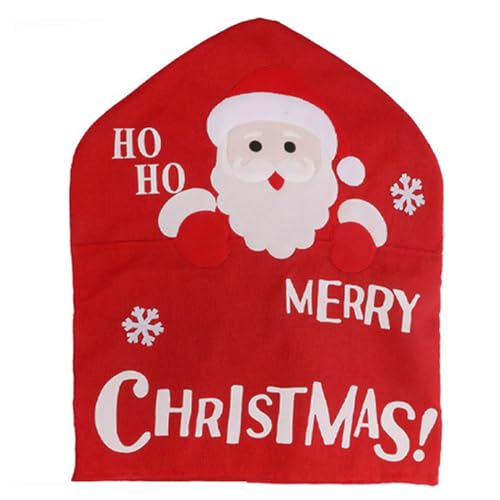 MISUVRSE Stuhl Cover Weihnachtsfeier Holiday Festival Süßes Cartoon Dining Covers Santa Back Forxmas Slippcover von MISUVRSE