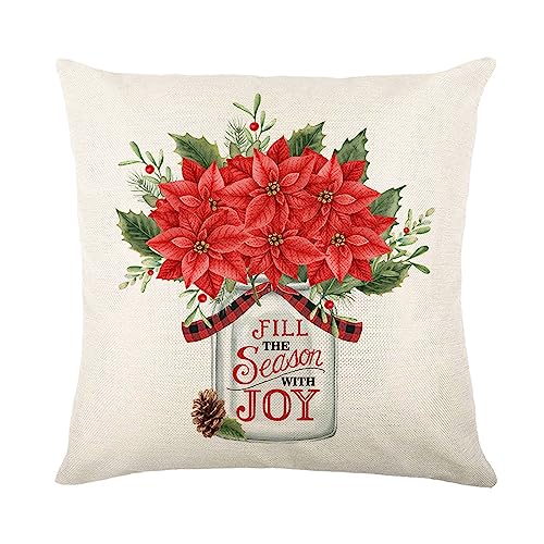 MISUVRSE Weihnachtskissenabdeckung 18 "x 18" Leinenwurf Kissenbezug Dekorationen Auto Blumenkissen Hülle Für Sofa Couch Home Kissenabdeckung MISUVRSE Weihnachtskissenabdeckung 18 "x 18" Leinenwurf Kissenbezug Dekorationen Auto Blumenkissen Hülle Für Sofa Couch Home Kissenabdeckung von MISUVRSE