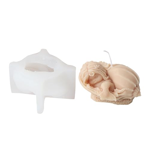MISUVRSE Meerjungfrau Kerze Silikonform Schöne Frau Seife Harz Gips Form Menschlicher Körper Kuchen Schokolade Backformen Home Decor Silicone Form von MISUVRSE