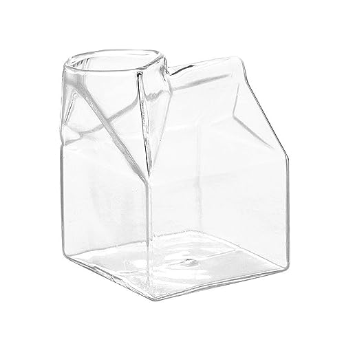 Milchbox Form Glas Tassen Klare Cocktails Brille Square Container Studenten Trinken Flaschen Tees Getränkeware von MISUVRSE