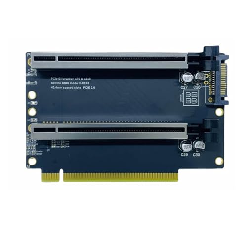 MISUVRSE PCIe3.0 X16-zu PCIE X8X8-Steckplatz Erweiterungsadapterkarte Erweitern Sie Die Computerfunktionen von MISUVRSE
