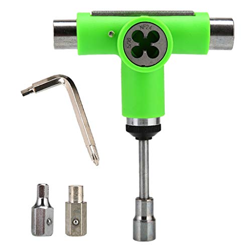 Skateboard Werkzeug Roller Skate Scooter Einstellbarer T Wench Long Board Fischplattenreparaturwerkzeug L Für Kopfschlüsseler Hexen Sechskantschlüssel Set Ball End von MISUVRSE