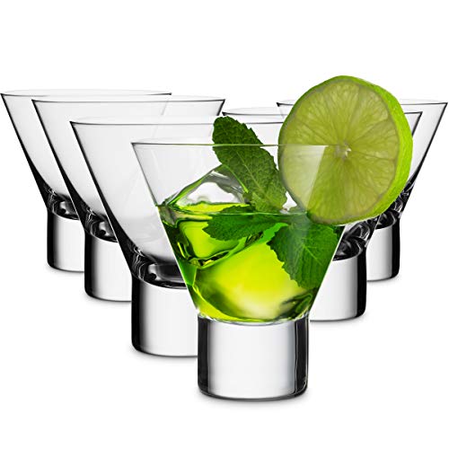 Mitbak Martini-Gläser, 227 ml, elegant, bleifrei, wiederverwendbar, ideal für Martini, Cocktail, Whiskey, Likör, Margarita, Hurricane und andere alkoholische Getränke, hergestellt in Slowakei von MITBAK