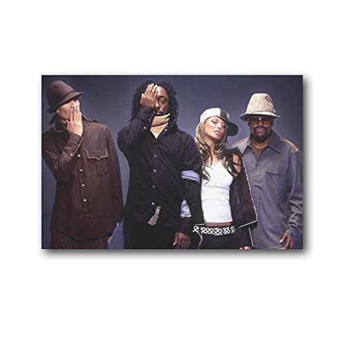 Black Eyed Peas Hip Hop Musikgruppe Retro 3 Poster Malerei Leinwand Wandkunst Wohnzimmer Poster Gemälde 20 x 30 cm von MITENG