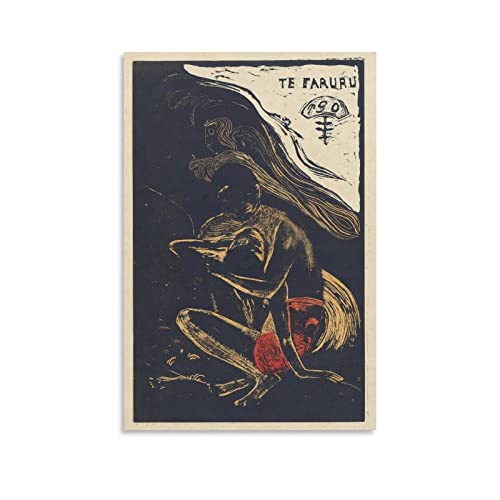 Paul Gauguin Poster auf Leinwand (They Are Making Love Here) (1894–1895)_Paul Gauguin Poster, Wandkunst, Kunstdrucke zum Aufhängen, Fotodekoration, Heimposter, Kunstwerke, 30 x 45 cm von MITENG