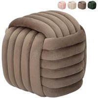 Mitepek - Moderner Samt-Pouf Softy mit gestepptem Design - Grau von MITEPEK