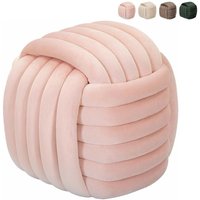 Mitepek - Moderner Samt-Pouf Softy mit gestepptem Design - Pink von MITEPEK