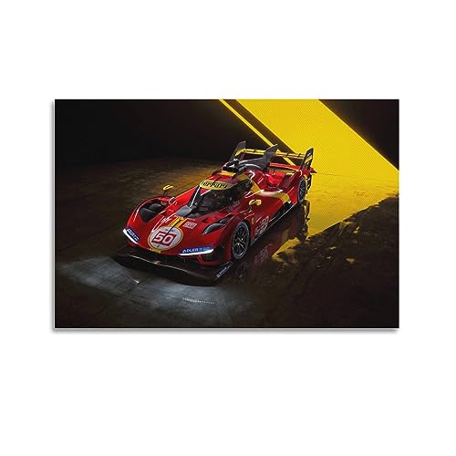 MITIN Supercar-Poster für Ferrari 499P Sportwagen, dekoratives Gemälde, Leinwand, Wand und Kunstbild, Familienschlafzimmer-Dekoration, 60 x 90 cm von MITIN