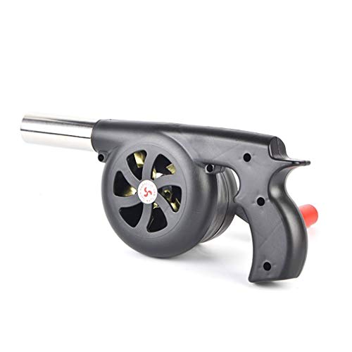 Akku-Laubbläser,Laubbläser Große Outdoor-Handkurbeln Combustion Blower-Handbuch Barbecue Picknick Camping Feuer-Unterstützung Haartrockner Outdoor BBQ Koch von MITINGER