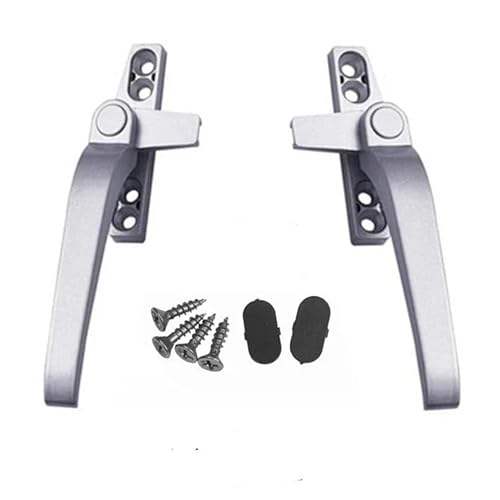 Aluminium Fenstergriffe 2 STÜCKE Aluminiumlegierung 38 50 Typ Fenstergriff Siebenförmiger linker und rechter Griff Glasschiebetür Fensterschlossschnalle(A) von MITINGER