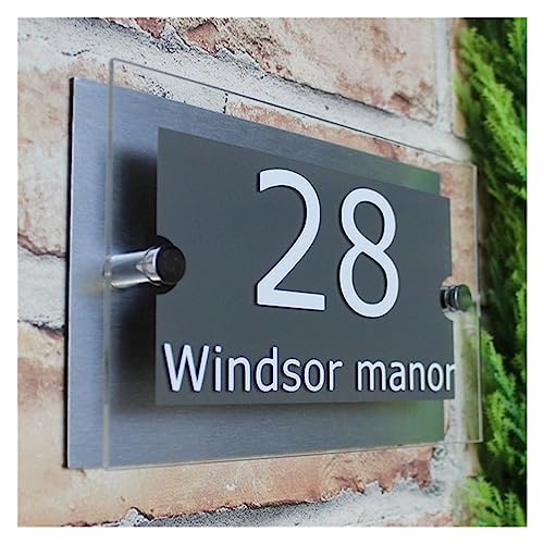 Angel Eyes Glühbirnen, Engelsaugen für Autos, personalisieren Sie Ihr Hausnummernschild aus Acryl Moderne Hausadresse Türnummer Türschilder Nummernschild (100x140mm) von MITINGER