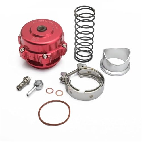 Boost Ventil Elektrisch Universal-50mm V Band Wegblasenventil Weld Auf Aluminium(Red) von MITINGER