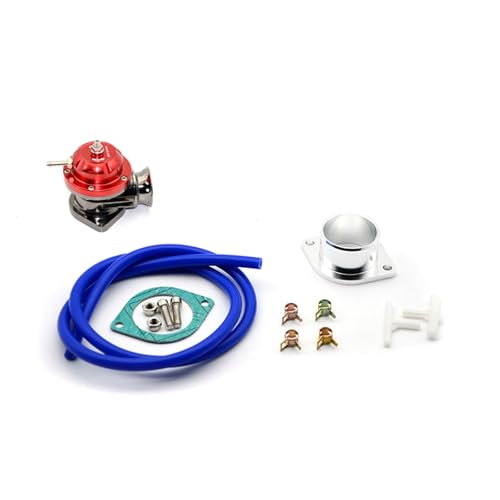 Boost Ventil Elektrisch Universal Type -RS Turbo Wegblasenventil Einstellbare 25psi BOV. Schlag Dump/Blow Off Adapter 5 Farben(Red) von MITINGER
