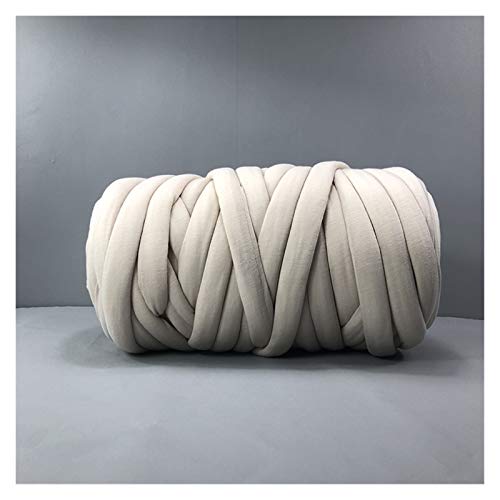 Häkelgarn,Grobes Garn 1 kg/pcs Dicke sperrige klobige Garne for Hand stricken Häkeln weiche große Baumwolle DIY Arm Roving Spinnende Decke(Beige) von MITINGER