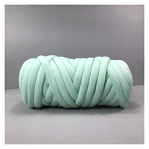 Häkelgarn,Grobes Garn 1 kg/pcs Dicke sperrige klobige Garne for Hand stricken Häkeln weiche große Baumwolle DIY Arm Roving Spinnende Decke(Light green) von MITINGER