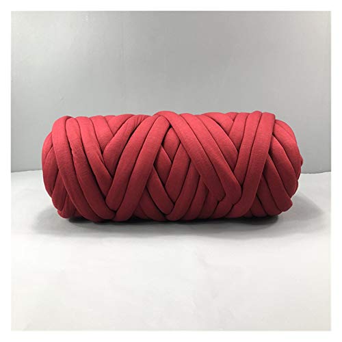 Häkelgarn,Grobes Garn 1 kg/pcs Dicke sperrige klobige Garne for Hand stricken Häkeln weiche große Baumwolle DIY Arm Roving Spinnende Decke(Red) von MITINGER