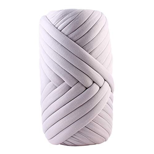 Häkelgarn,Grobes Garn 250g handgemachte gewebte Decke Linie Kerngarn DIY Stricken Grob Hand gestrickter super sperriger Arm Roving Häkeln Nähgarn(Gray) von MITINGER