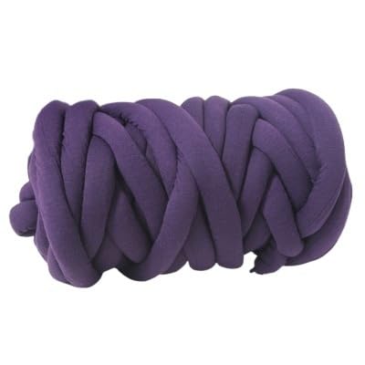 Häkelgarn,Grobes Garn 500 g superdickes, klobiges Garn, Baumwollschlauchgarn, Alternative for Selbermachen, sperrige Arme, Stricken von Decken, Handstricken, Spinngarn(Purple) von MITINGER