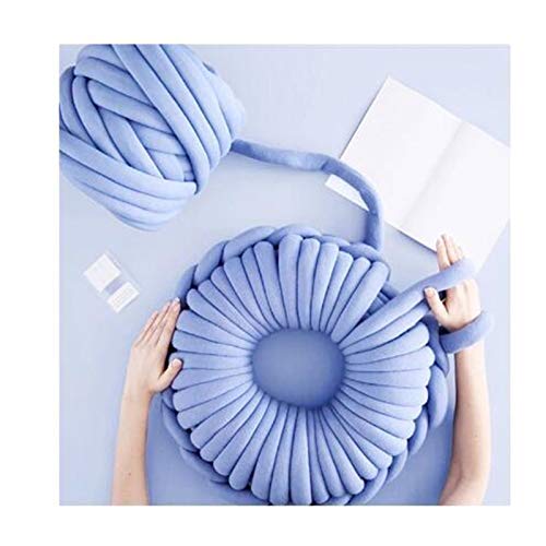 Häkelgarn,Grobes Garn 500g super sperriger Arm Strick Roving Gestrickte Decke Chunky Garn super dickes Garn für Stricken/Häkeln/Teppich/Hüte(Blue) von MITINGER