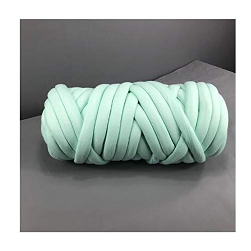 Häkelgarn,Grobes Garn 500g super sperriger Arm Strick Roving Gestrickte Decke Chunky Garn super dickes Garn für Stricken/Häkeln/Teppich/Hüte(Water green) von MITINGER