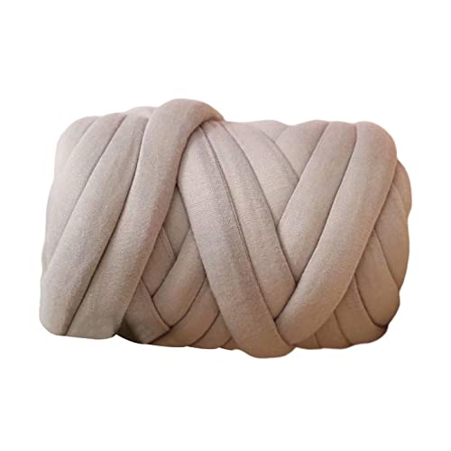 Häkelgarn,Grobes Garn Baumwoll-Polyester-Grobgarn, Armstrickgarn, Strickgarn, Jumbo-Schlauchgarn, sperriges Garn for Kissen, Häkeln, Weben, Haustierbett(Gray) von MITINGER