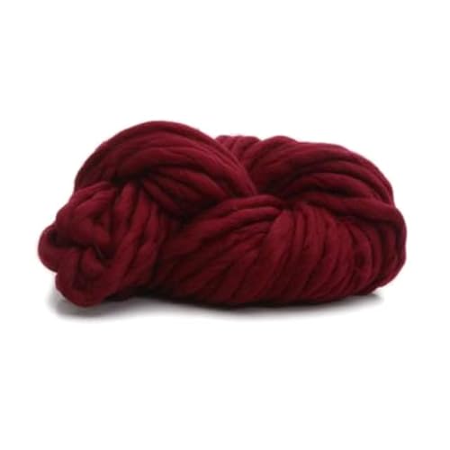 Häkelgarn,Grobes Garn Super dickes Filz-Roving-Garn, günstiges natürliches, grobes Garn, DIY-Strickdecke, Spinngarn, handgestricktes Zubehör(Dark red) von MITINGER