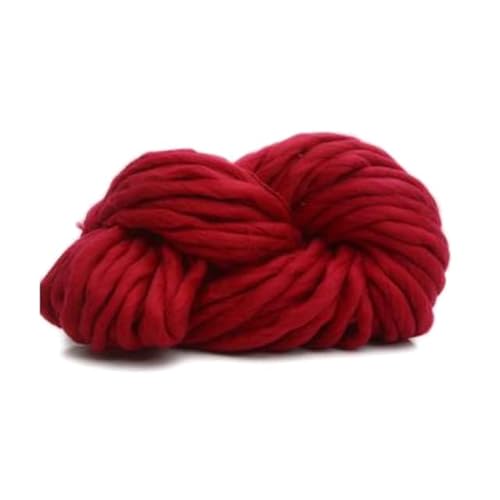Häkelgarn,Grobes Garn Super dickes Filz-Roving-Garn, günstiges natürliches, grobes Garn, DIY-Strickdecke, Spinngarn, handgestricktes Zubehör(Wine Red) von MITINGER