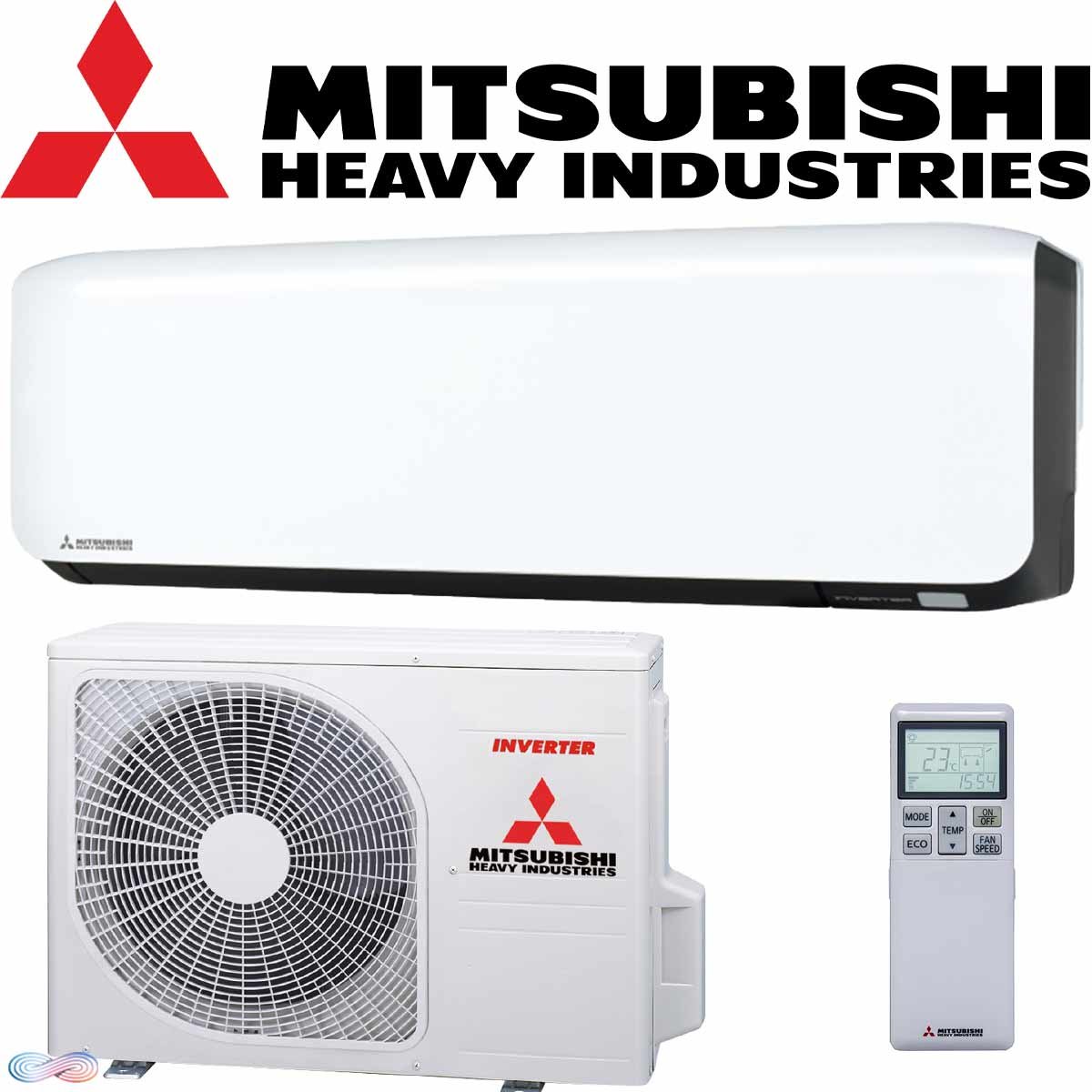 Mitsubishi Heavy Klimaanlage 3,5 kW SRK35ZS-WFB Schwarz - Weiß |... von Mitsubishi Heavy