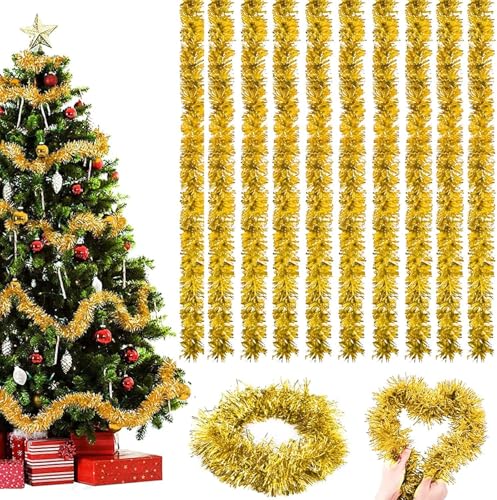 10 pcs Weihnachten Lametta Girlande,2m Weihnachtsbaum Girlande,Weihnachts Lametta Girland 10 pcs Weihnachten Lametta Girlande,2m Weihnachtsbaum Girlande,Weihnachts Lametta Girland von MITTRICH