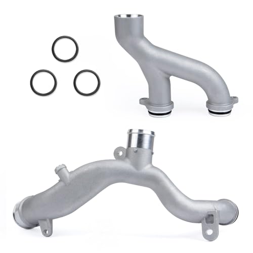 MITZONE Verbessertes Kühlmittelrohr Wasserauslass kompatibel mit 2010–2020 Land Rover Range Rover (Sport) LR4 Discovery Range Rover Velar Jaguar XJ XF XE F-Type F-Pace 3.0L 5.0L Supercharged von MITZONE